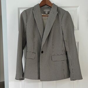 H&M Black and White Houndstooth Blazer
